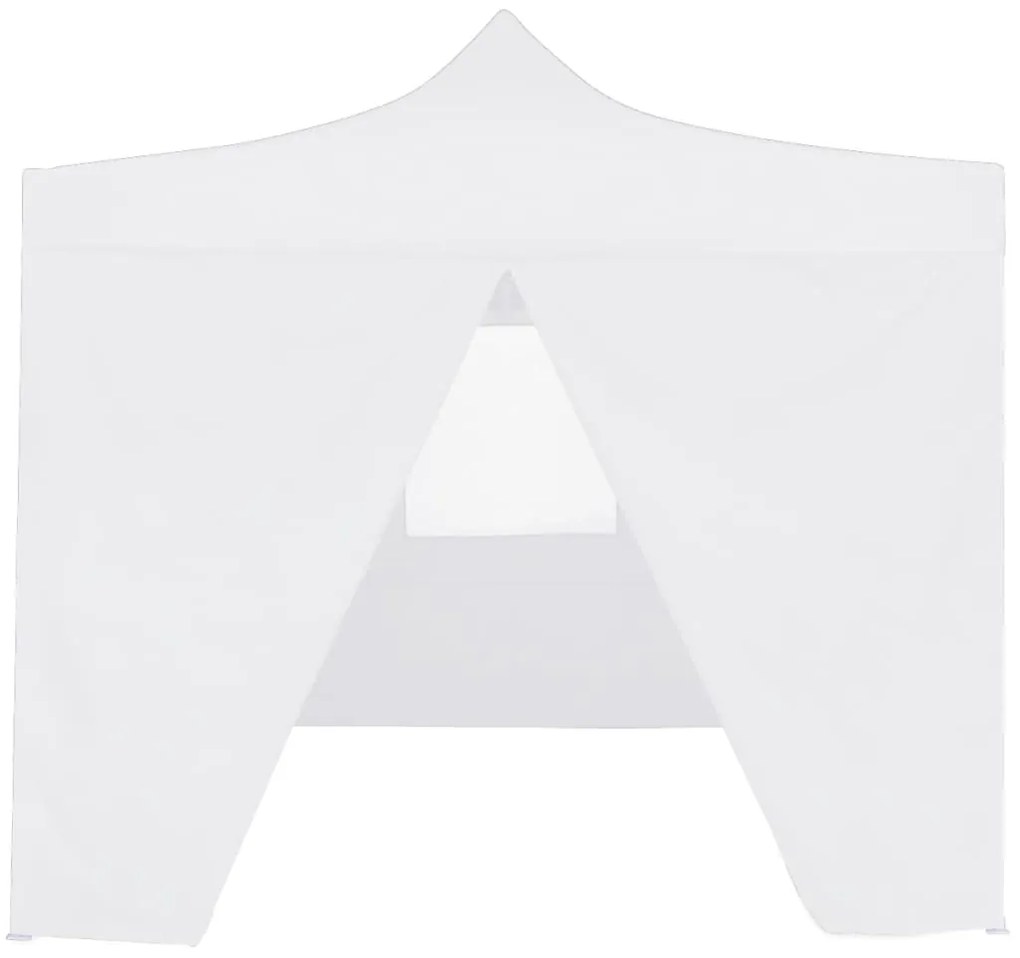 vidaXL Profesionálny skladací párty stan+4 steny 2x2 m, oceľ, biely