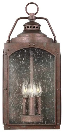 Feiss FE-RANDHURST-L-CO-Vonkajšie nástenné svietidlo RANDHURST 3xE14/40W/230V IP44