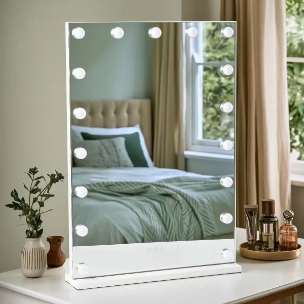 BRILAGI - LED Stmievateľné make-upové zrkadlo HOLLYWOOD LED/15W/230V 55x77 cm biela