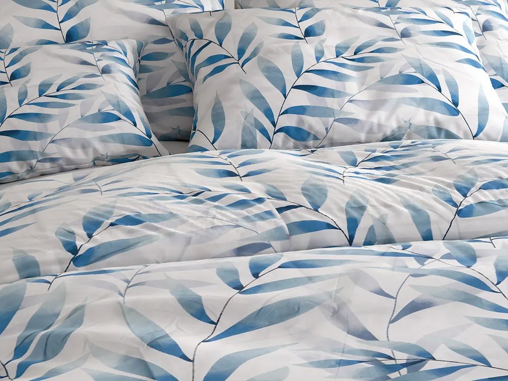 Obliečky z mikrovlákna KOVENDI modro-biele Rozmer obliečky: 2 ks 70 x 90 cm | 200 x 220 cm
