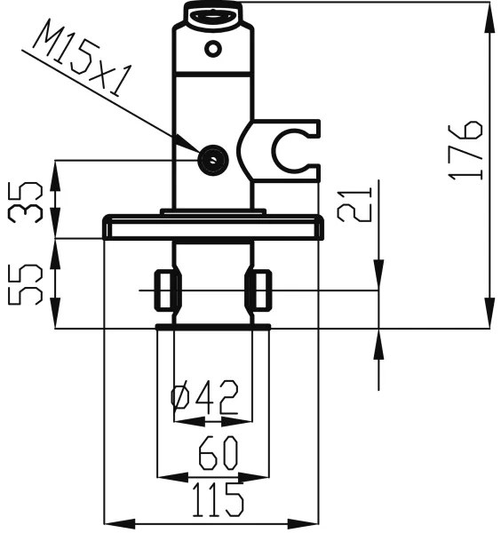 Novaservis-Bidetová batéria so sprškou na podom. inštaláciu METALIA lesklý chróm