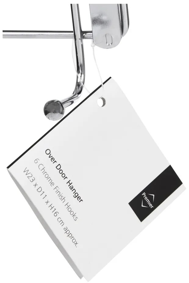 Kovový vešiak na dvere v striebornej farbe 11 cm Chrome – Premier Housewares