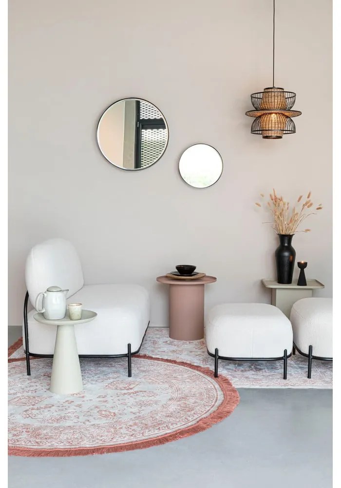 Krémový taburet Hocker Polly – White Label