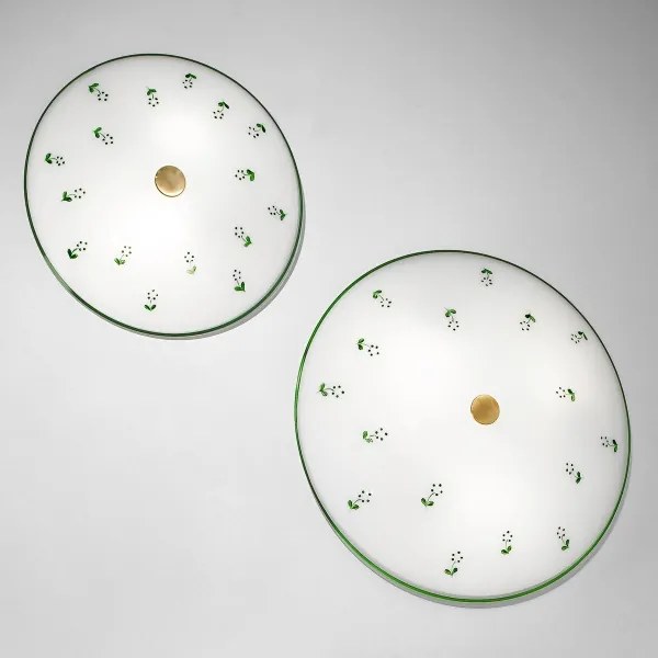 Kolarz 731.U14.4.21-Stropné svietidlo NONNA 4xE27/60W/230V pr. 54 cm zelená/mosadz