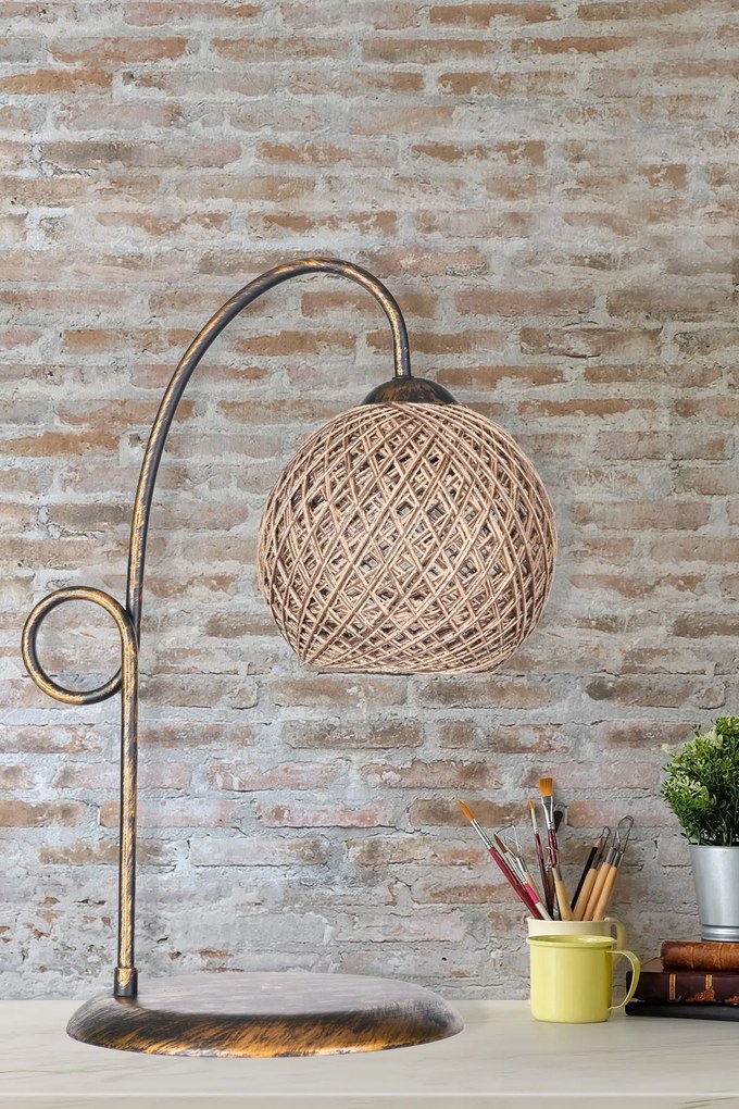 Stolní lampa Hamos hnědá
