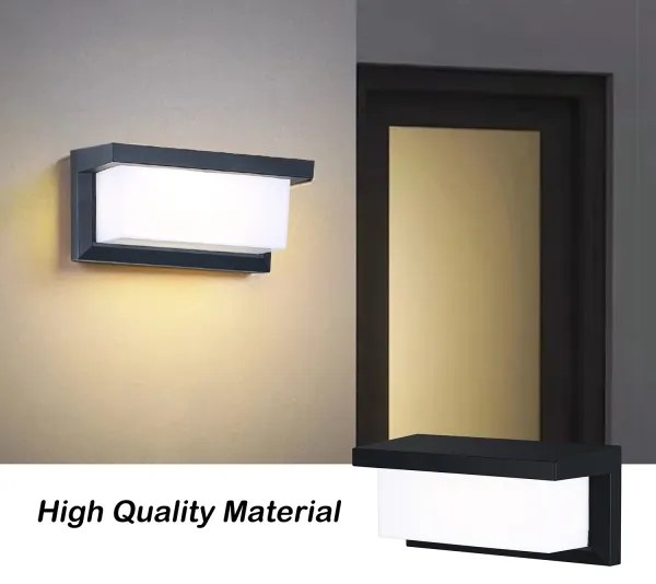 Brilagi-LED Vonkajšie nástenné svietidlo so senzorom BRICKY LED/12W/230V čern IP54