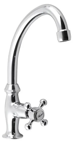 Stojančekový umývadlový ventil v lesklej striebornej farbe Antea – Sapho