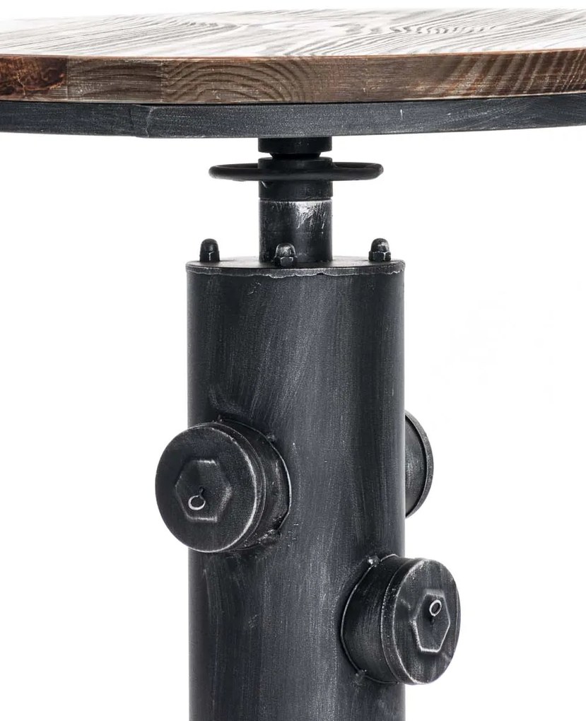 Kovový barový stôl Ruhr v industriálnom štýle - Strieborná