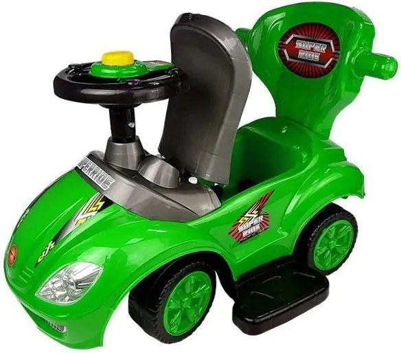 LEAN CARS Mega Car 3v1 Push Ride Green