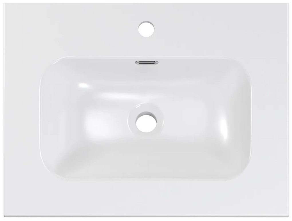 Keramické zápustné umývadlo Fly DP 60 cm biele