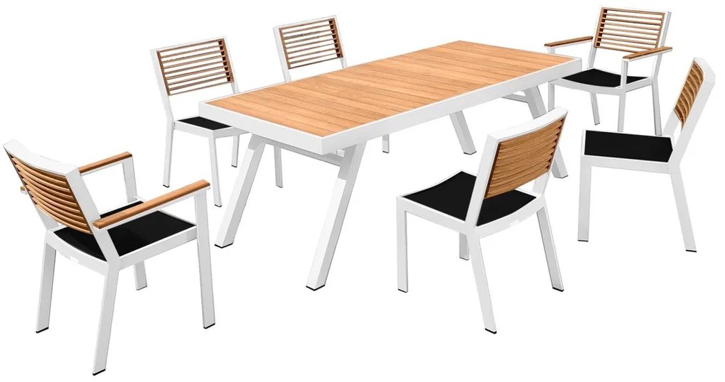 Záhradná jedálenská stolička HIGOLD - York Dining Arm Chair White/Black