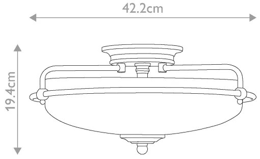 Quoizel QZ-GRIFFIN-F-WS - Stropné svietidlo GRIFFIN 3xE27/60W/230V bronzové