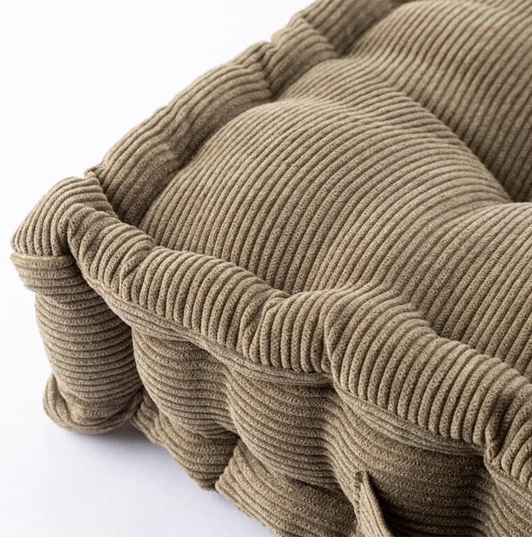 Sedací vankúš na zem DANDY manšestr khaki 1 ks