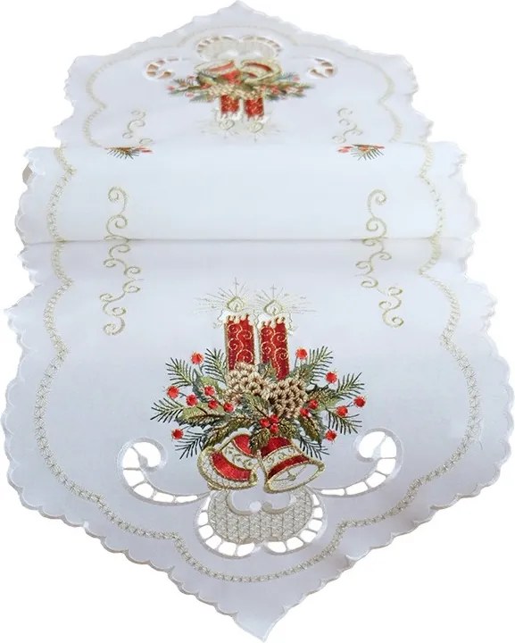 Obrus Červené sviečky 40 × 140 cm
