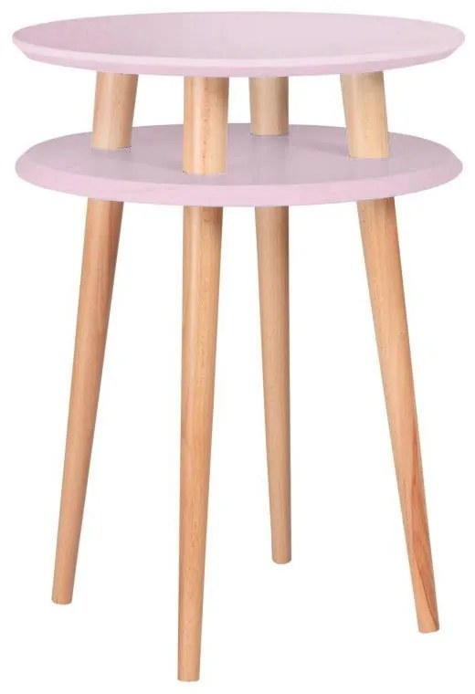 Ružový konferenčný stolík Ragaba UFO, ⌀ 45 cm