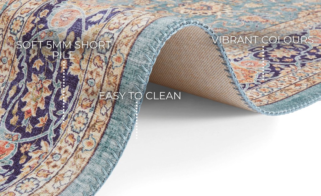 ELLE Decoration, Kusový koberec Imagination 104217 Jade z kolekcie Elle, 120x160, modrá, obývacia izba