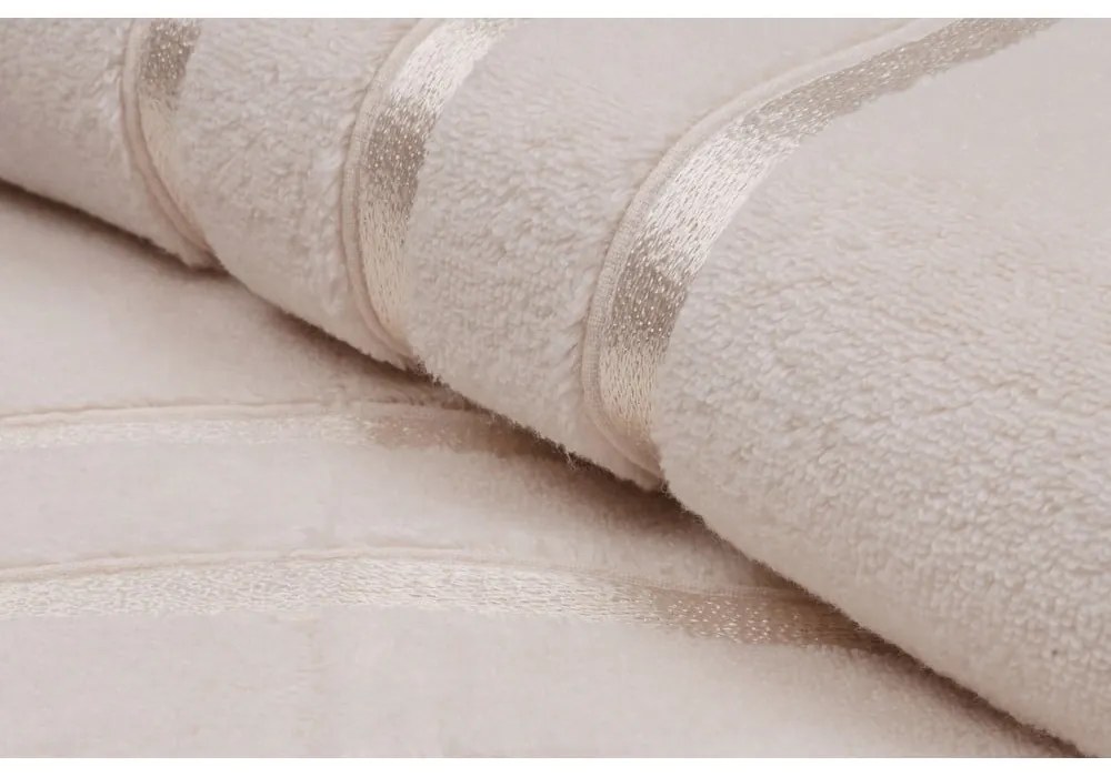 Svetložlté froté bavlnené osušky v súprave 2 ks 70x140 cm Dolce – Foutastic