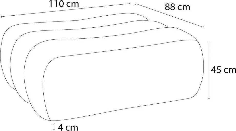 Oranžová podnožka z textílie buklé Azra – Bobochic Paris