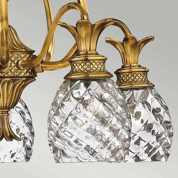 Hinkley HK-PLANTATION5-BB - Luster na reťazi PLANTATION 5xE27/60W/230V zlatá