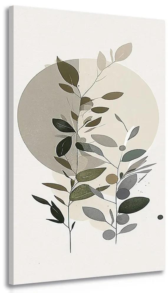 Obraz minimalistické rastlinky s bohémskym nádychom