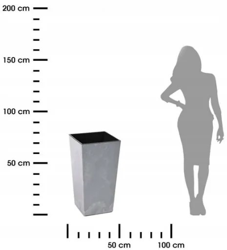 Kvetináč Porto 68x35 cm sivý betón