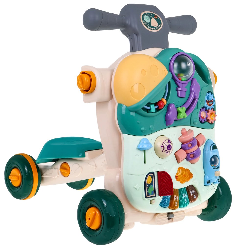 Interaktívna hračka 5 v 1 pre deti od 18 m+ chodítko,, kolobežka, stôl, senzorická doska ZDN.658