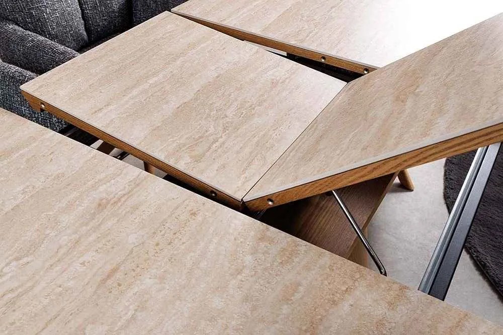Oválny rozkladací jedálenský stôl Parthenia 160-200 cm dub - Skladom na SK