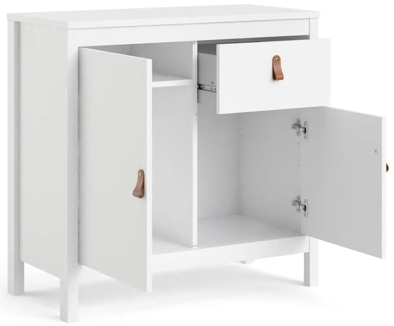 Biela nízka komoda 82x80 cm Madrid – Tvilum