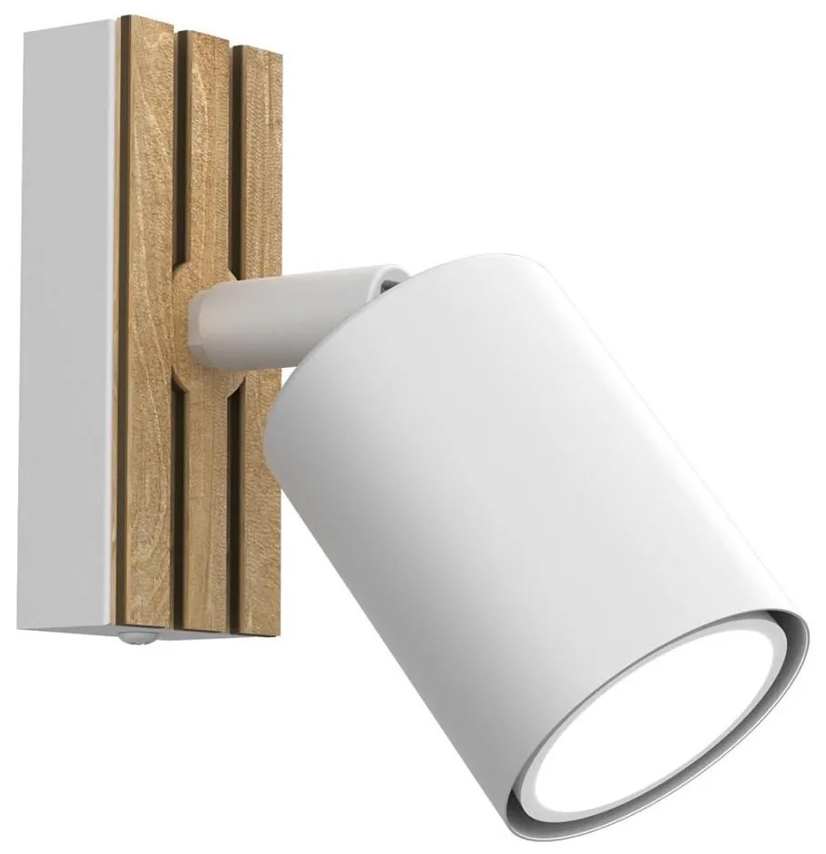 Luminex Nástenné bodové svietidlo TERRA 1xGU10/8W/230V biela/dub LU9976A