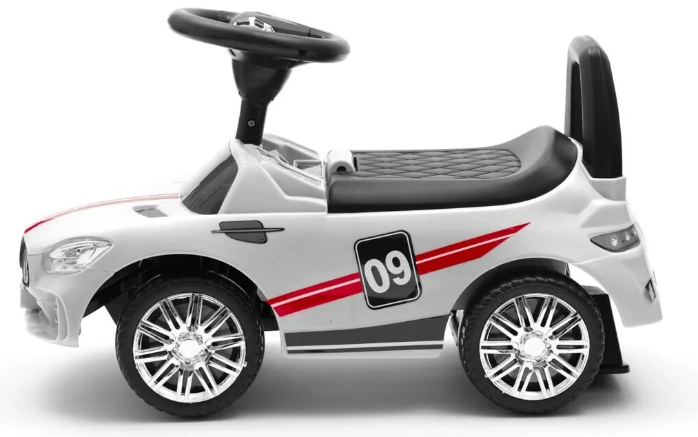 Baby Mix Detské odrážadlo so zvukom Racer, biela