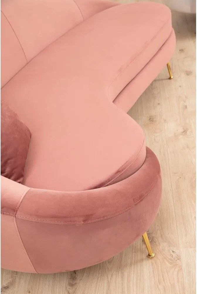 Svetloružová pohovka 255 cm Eses – Artie