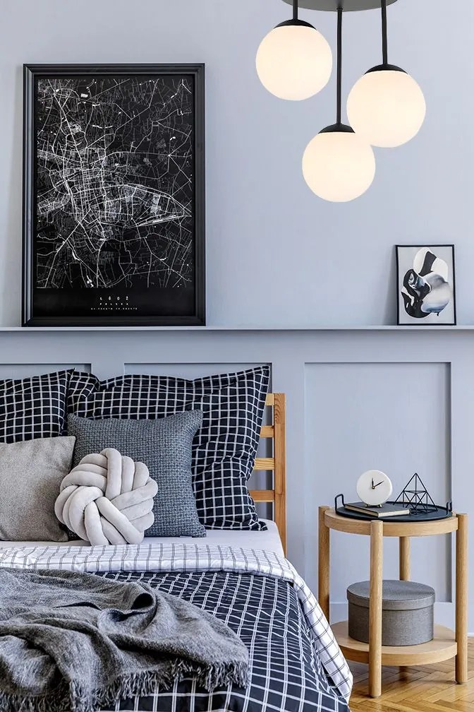 Toolight Toolight, stropné svietidlo 3xE27, APP1815-3CPR, čierna matná, OSW-00665