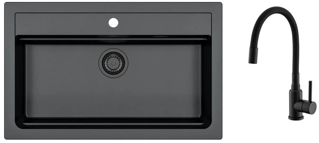 SET ALVEUS ATROX 40/91 BLACK ADDITION + BATERIE MINTAS BLACK MATT