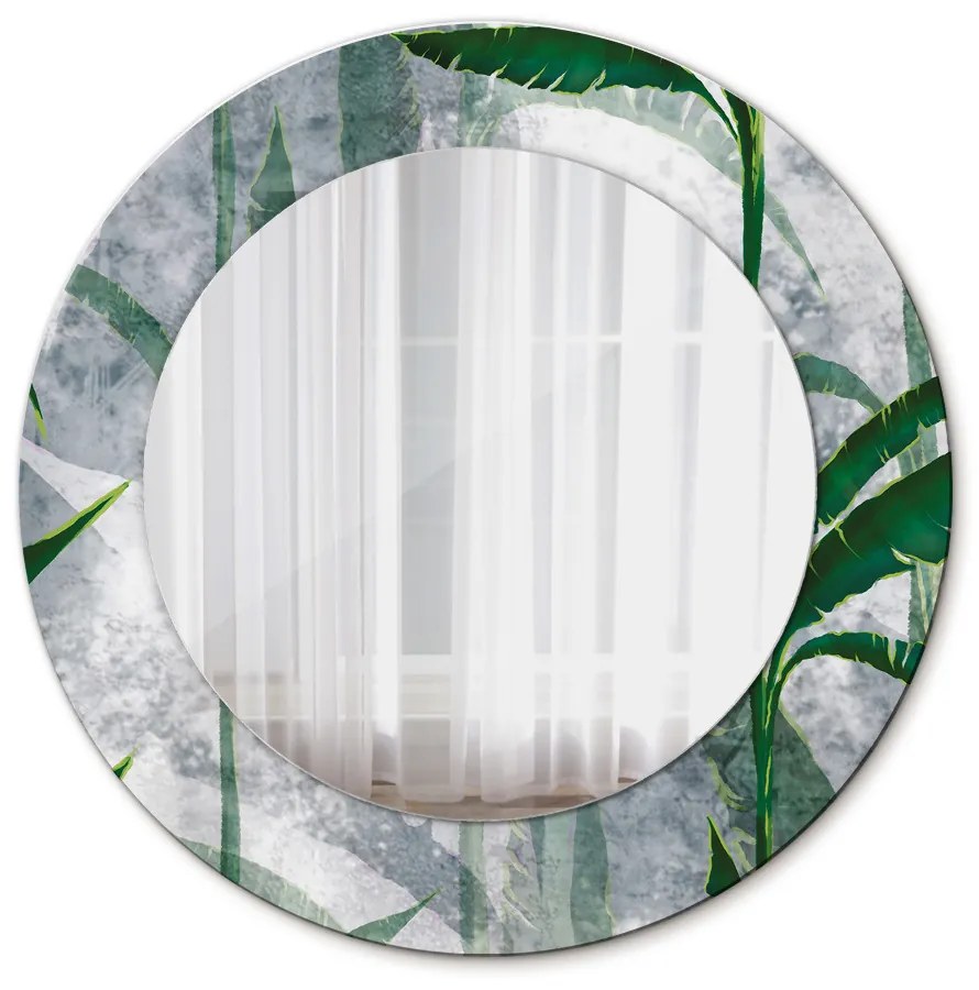Tropické listy Okrúhle dekoračné zrkadlo