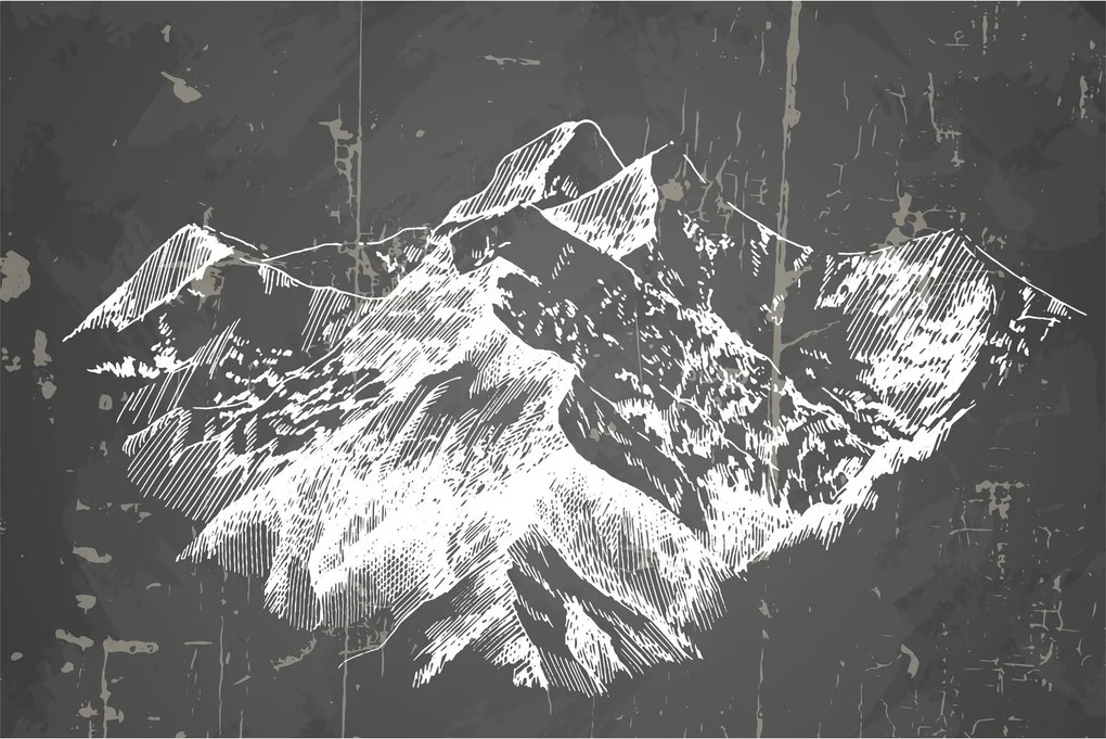 Obraz - Ilustrácie hôr (90x60 cm)