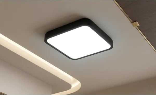 BRILAGI-LED kúpeľňové stropné svietidlo so senzorom ZENNA LED/18W/230V 28,5x28,5 cm IP44 čierne