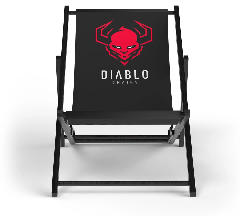 Záhradné lehátko Diablo Chairs, čierne