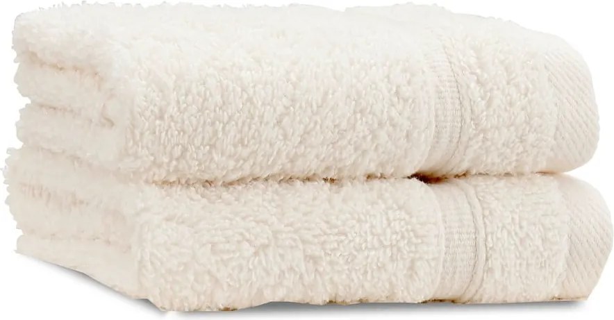 Krémové froté bavlnené uteráky v súprave 2 ks 30x30 cm Zero Twist – Catherine Lansfield