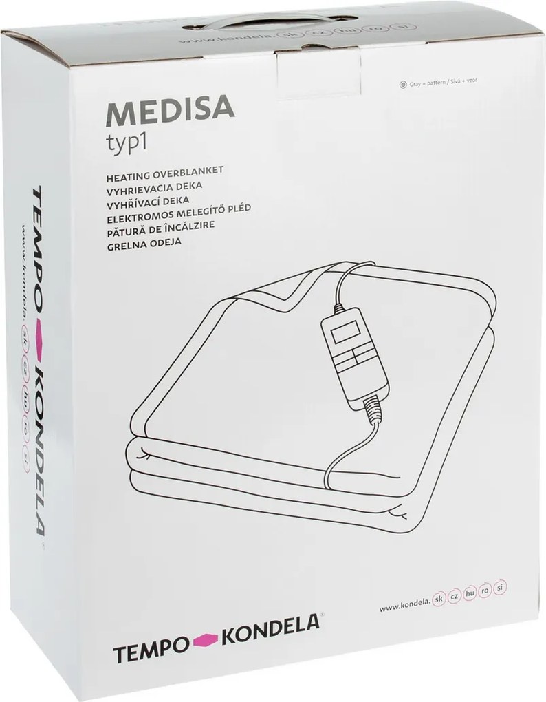 Elektrická vyhrievacia deka MEDISA, vínová