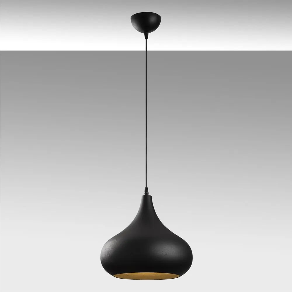 Čierne závesné svietidlo Opviq lights Sağlam