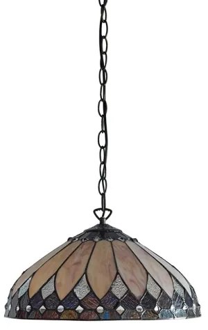 Endon 63977 - Luster na reťazi Tiffany BROOKLYN 1xE27/60W/230V pr. 40 cm