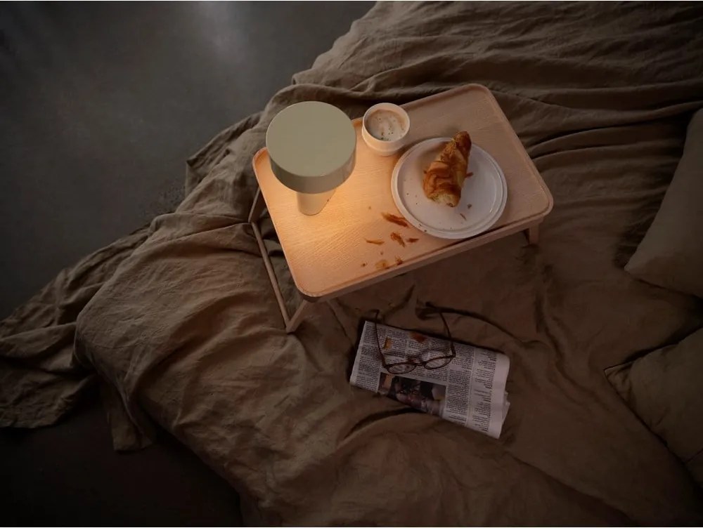 Svetlozelená plastová LED stolová lampa (výška 18 cm) Oblong – Zone