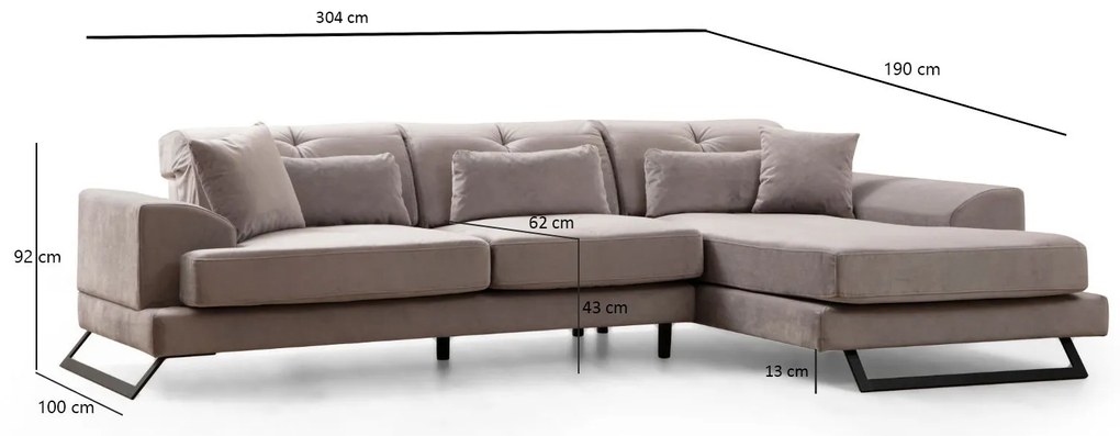 Komfortná pohovka Olivia s mäkkými vankúšmi