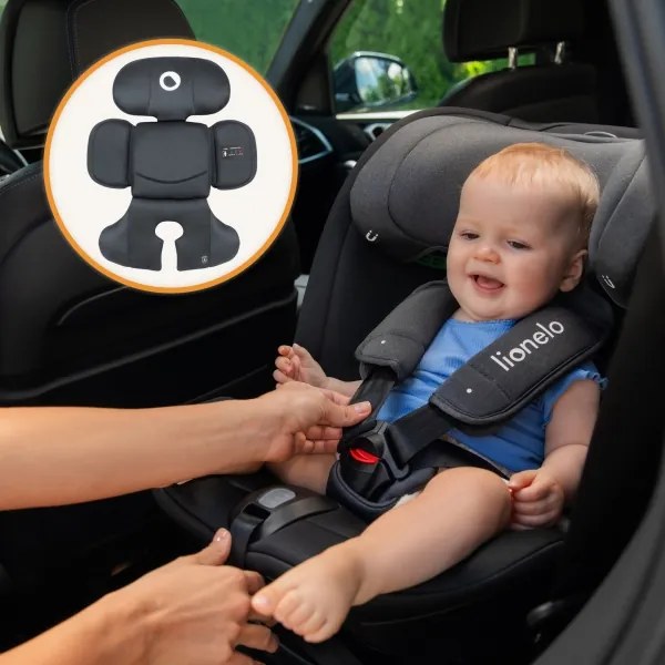 Lionelo - Autosedačka s otočnou základňou BASTIAAN i-Size 40-150 cm Grey Stone