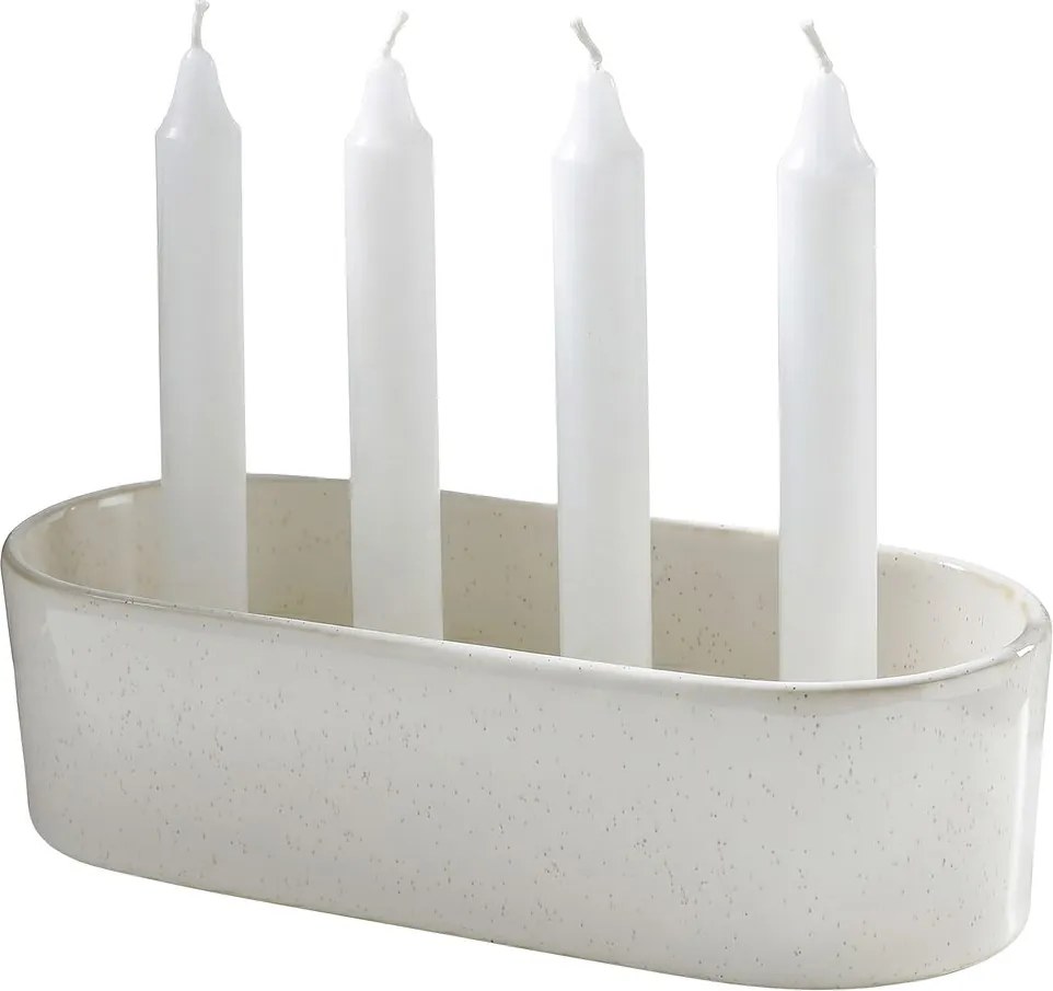 ADVENT Adventný svietnik 26 x 11 cm - biela