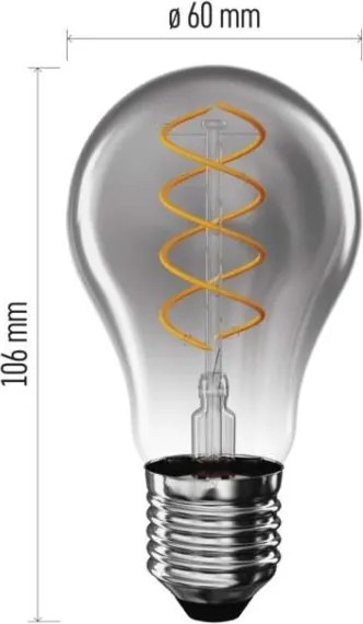 LED žiarovka DECO dymová A60 teplá biela