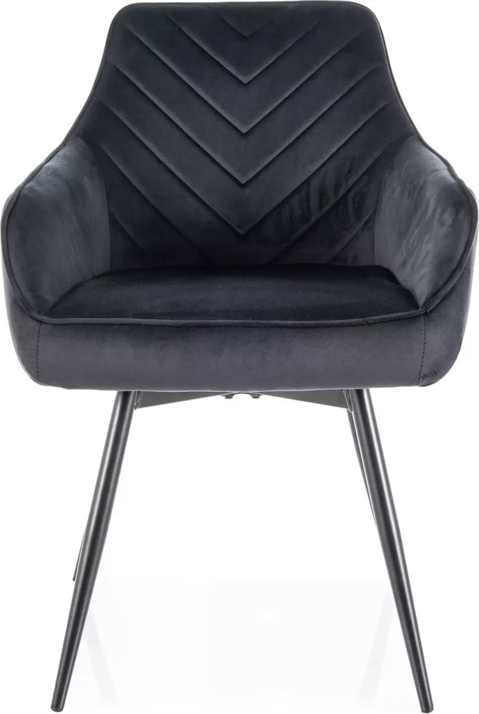 SI Služba Velvet Chair čierna