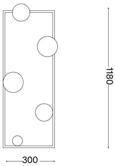 Ideal Lux - LED Stojacia lampa ANGOLO 5xG9/3W/230V čierna