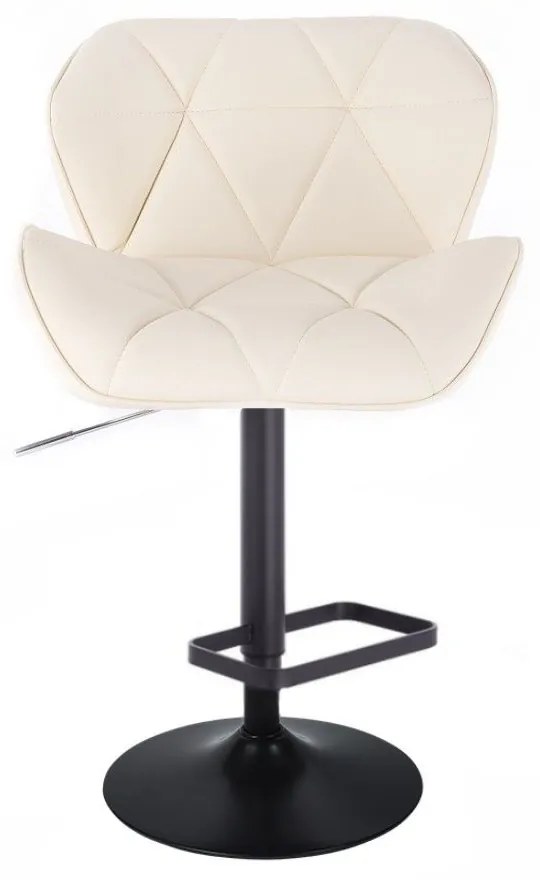 LuxuryForm DESIGN Barová stolička MILANO na čiernom tanieri - krémová