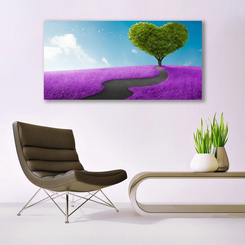 Obraz plexi Lúka chodník strom príroda 120x60 cm